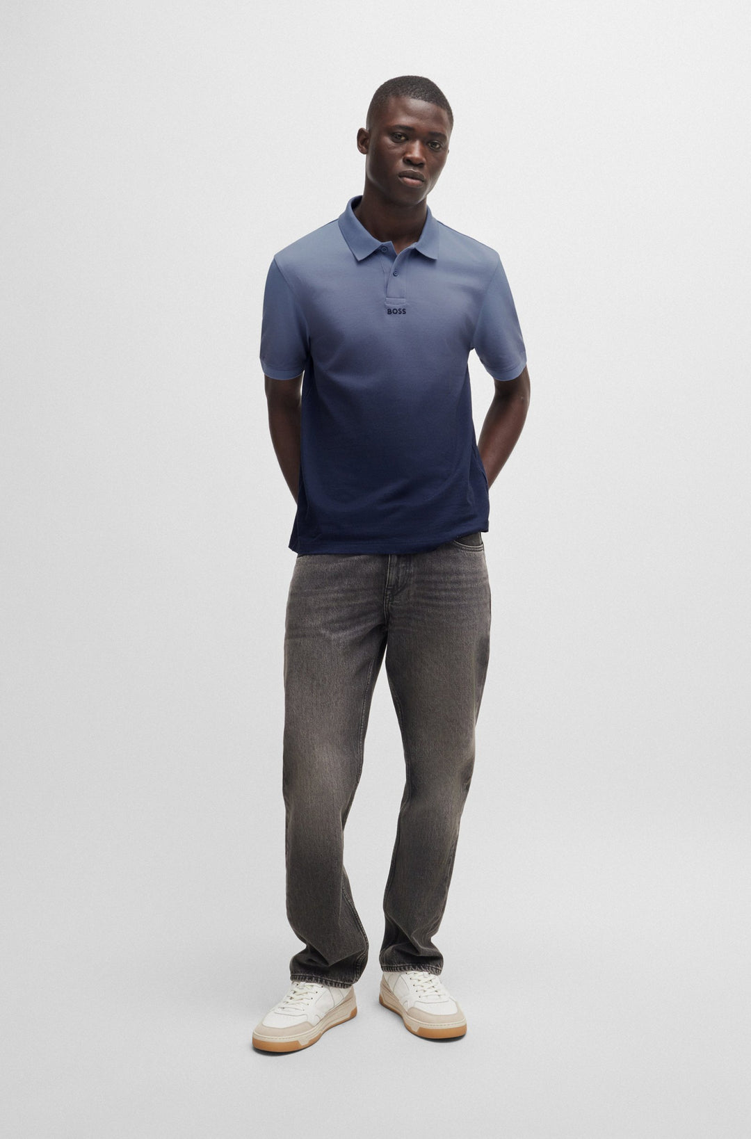 BOSS Polos Regular Fit in Cotton - PE_GRADIENT 10262523 01-50519193- Concorde Fashion#color_blue-464