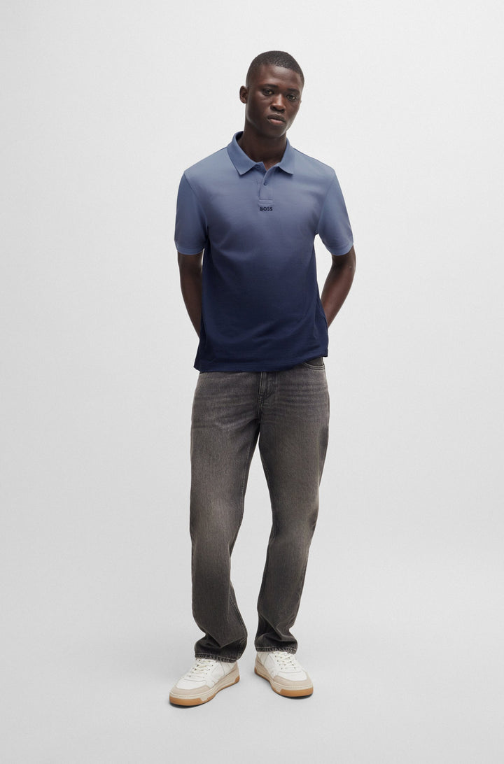 BOSS Polos Regular Fit in Cotton - PE_GRADIENT 10262523 01-50519193- Concorde Fashion#color_blue-464