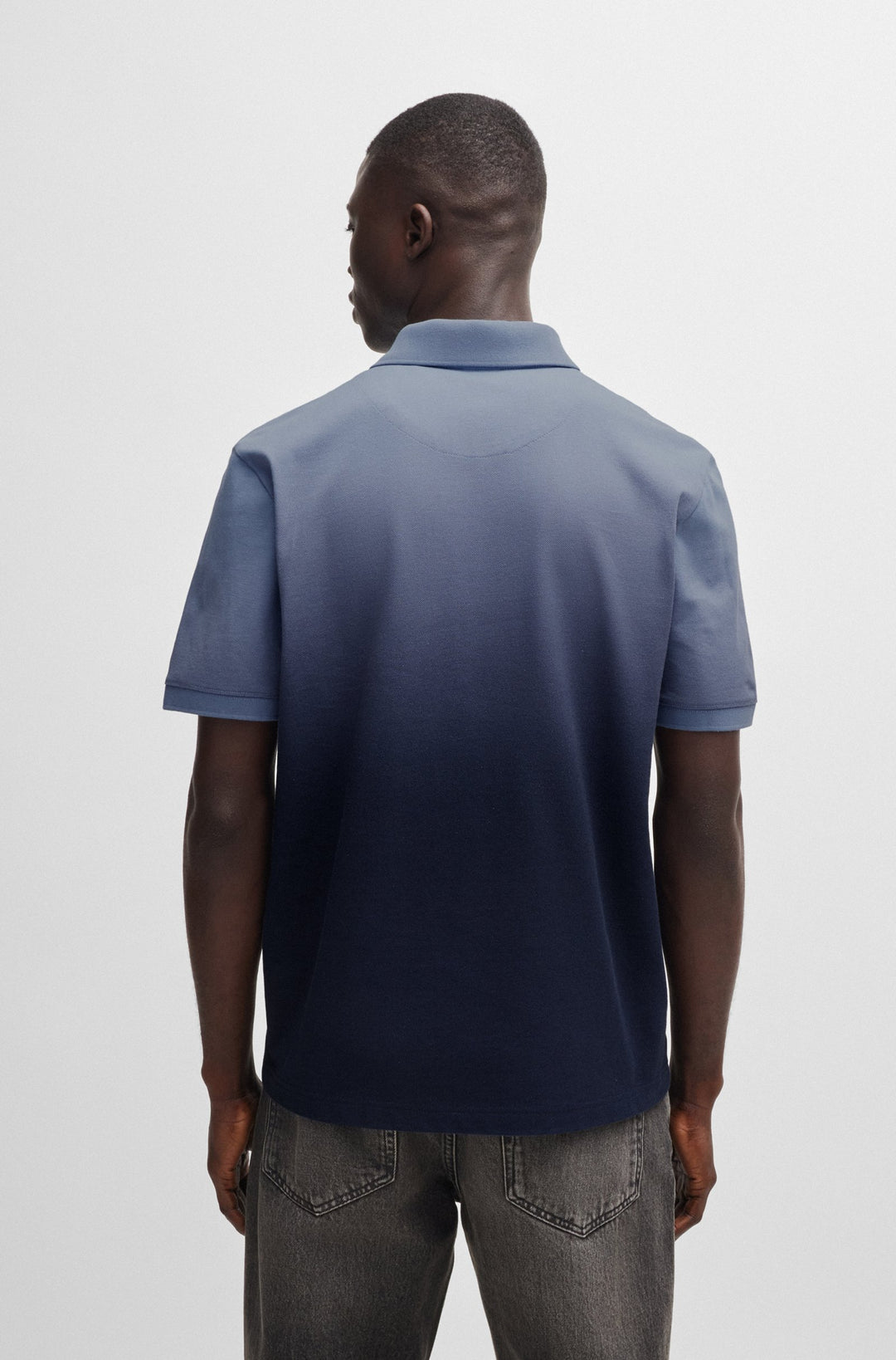 BOSS Polos Regular Fit in Cotton - PE_GRADIENT 10262523 01-50519193- Concorde Fashion#color_blue-464