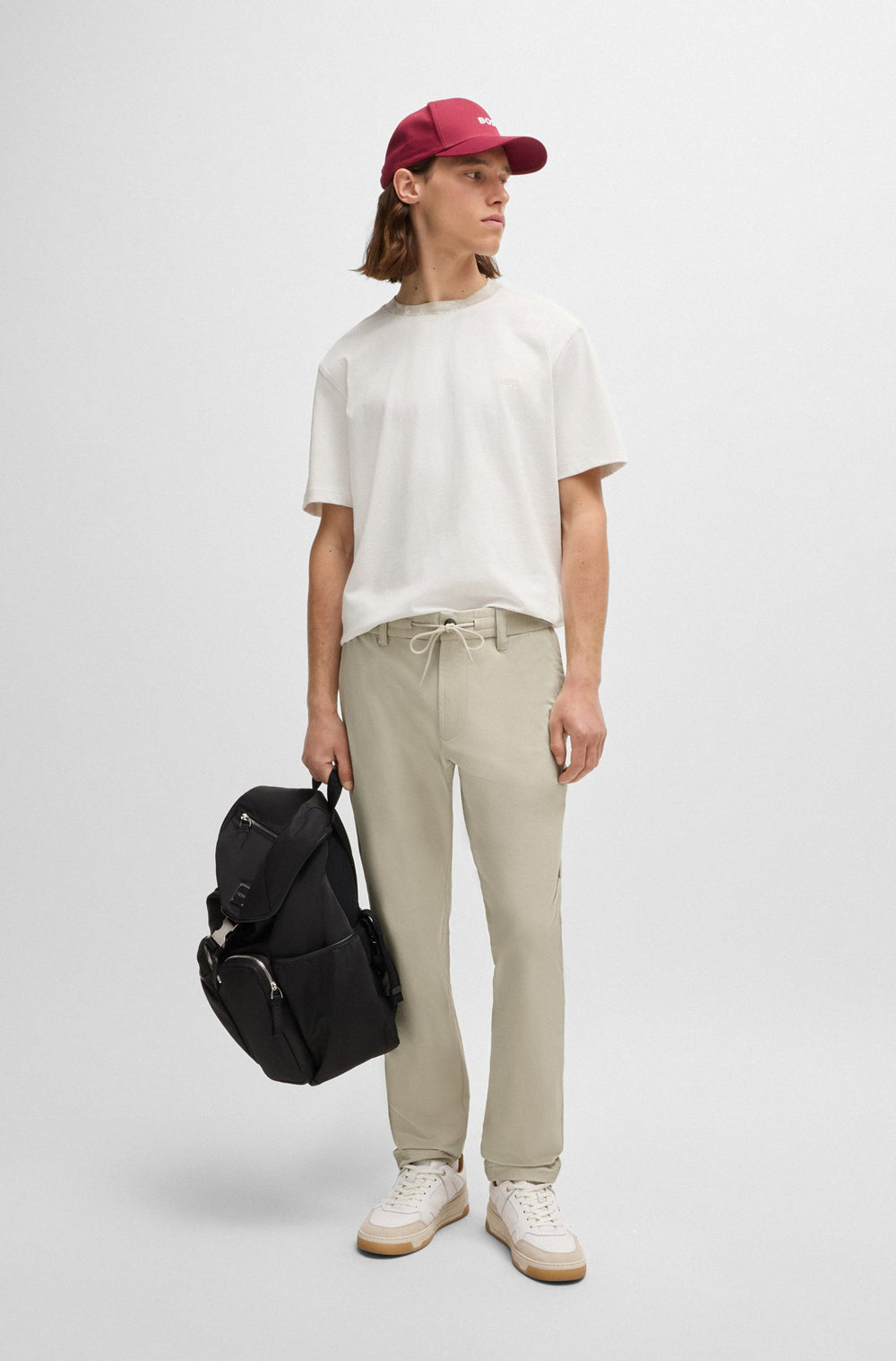 BOSS Chinos Tapered Fit in Nylon - CHINO-TAPERED-DS-3 10262577 01-50519228- Concorde Fashion#color_beige-271