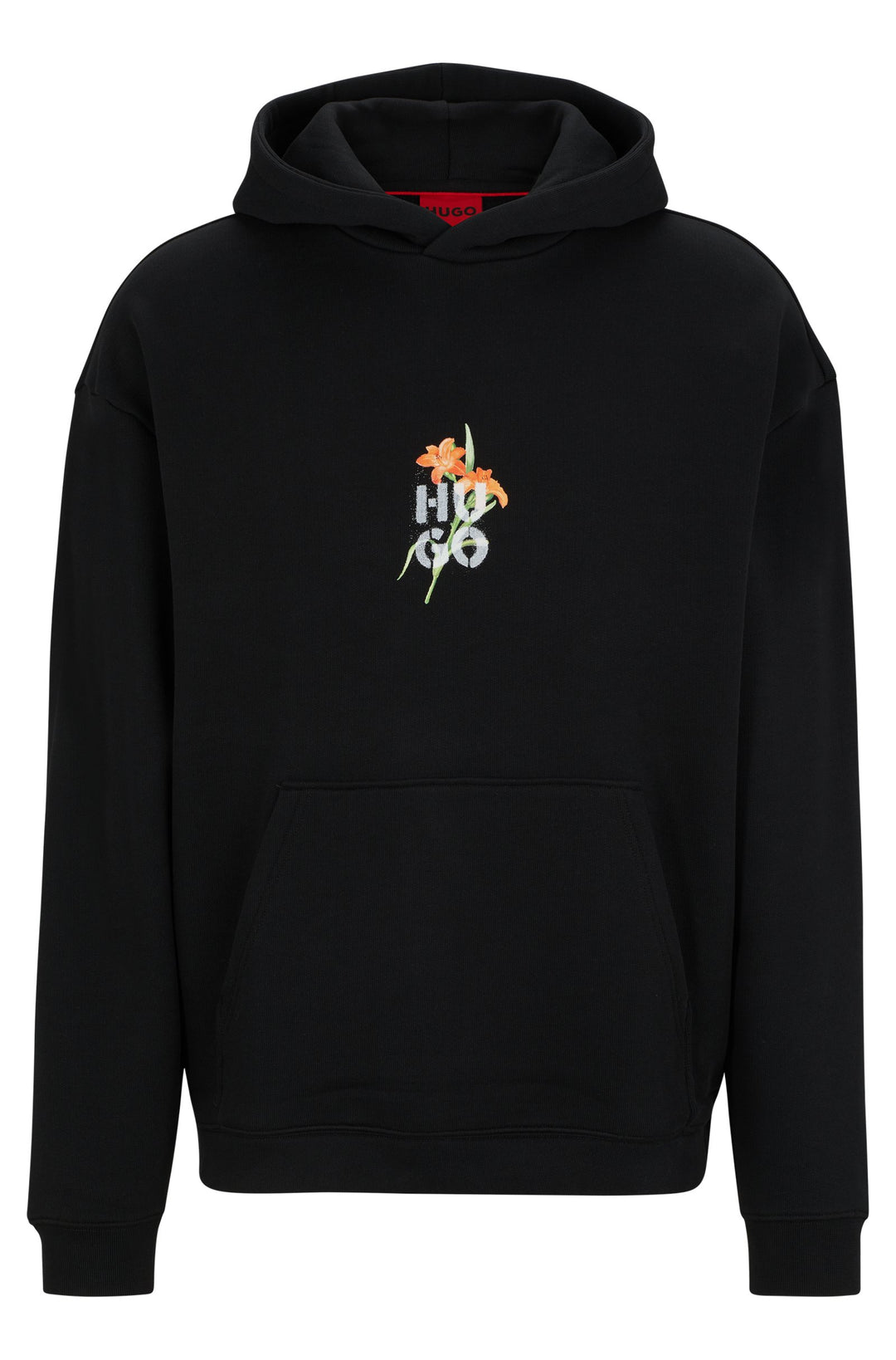 HUGO Hoodies Oversize Fit in Cotton Mix - DIBLOSSOMY 10262601 01-50517408- Concorde Fashion#color_black-001