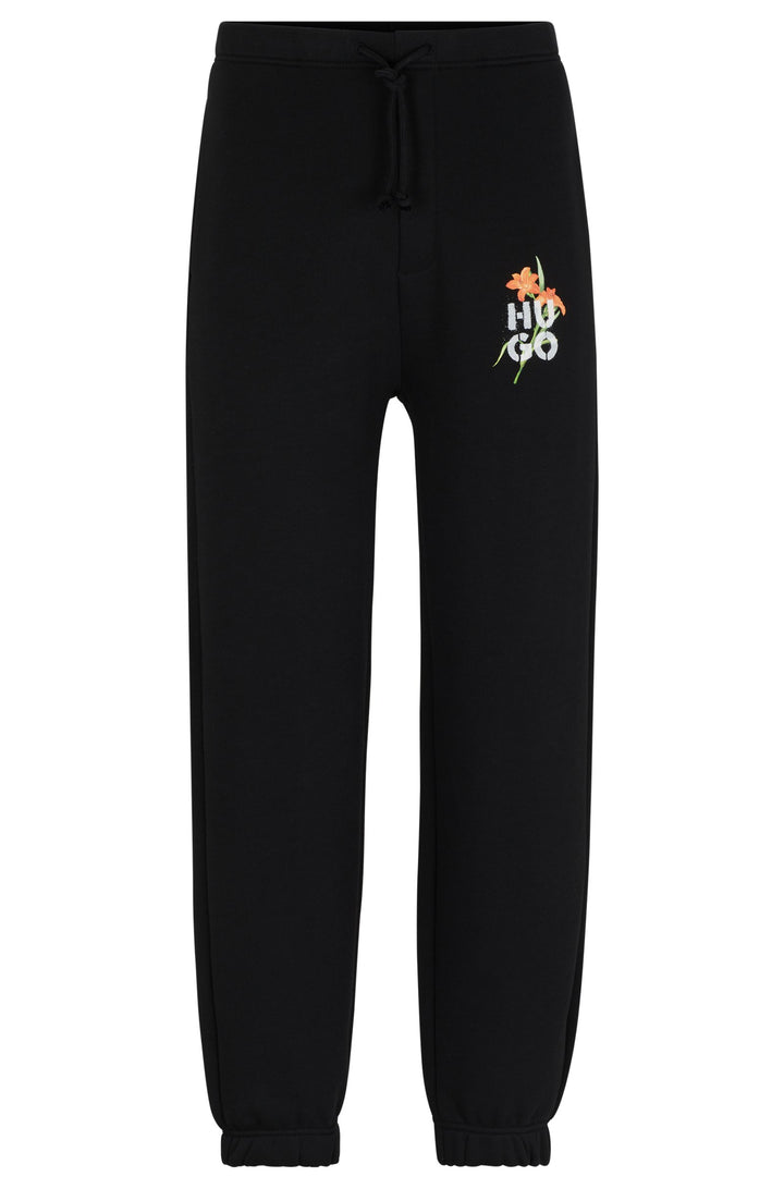 HUGO Jogging Pants Relaxed Fit in Cotton Mix - DIBLOSSYTRO 10262601 01-50517431- Concorde Fashion#color_black-001