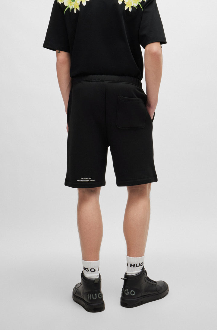 HUGO Shorts Relaxed Fit in Cotton Mix - DIFLOWOS 10262601 01-50517824- Concorde Fashion#color_black-001