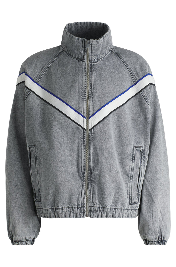 HUGO Casual Jackets Relaxed Fit in Cotton Mix - SOPRANO 10262697 01-50516564- Concorde Fashion#color_grey-035