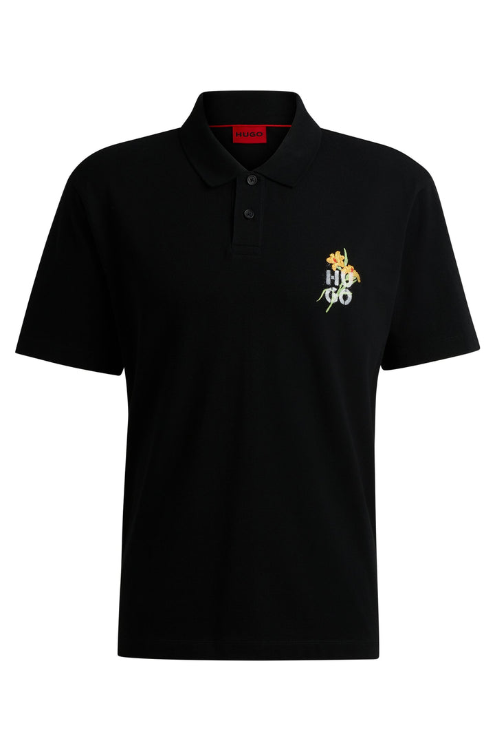 HUGO Polos Relaxed Fit in Cotton - DIBLOSPOL 10262710 01-50517409- Concorde Fashion#color_black-001