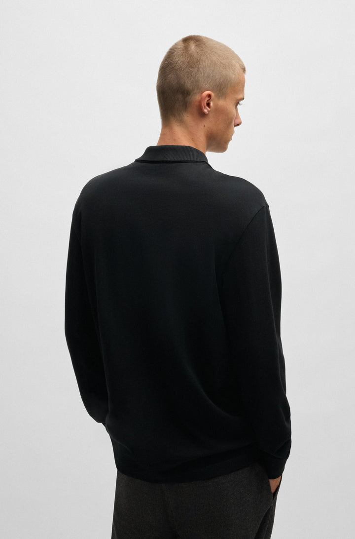 HUGO Polos Relaxed Fit in Cotton - DERRYO 10262710 01-50528358- Concorde Fashion#color_black-001