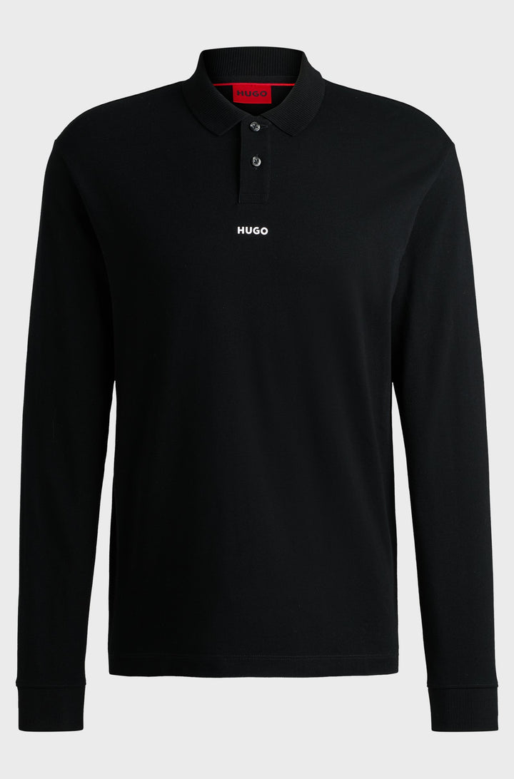 HUGO Polos Relaxed Fit in Cotton - DERRYO 10262710 01-50528358- Concorde Fashion#color_black-001