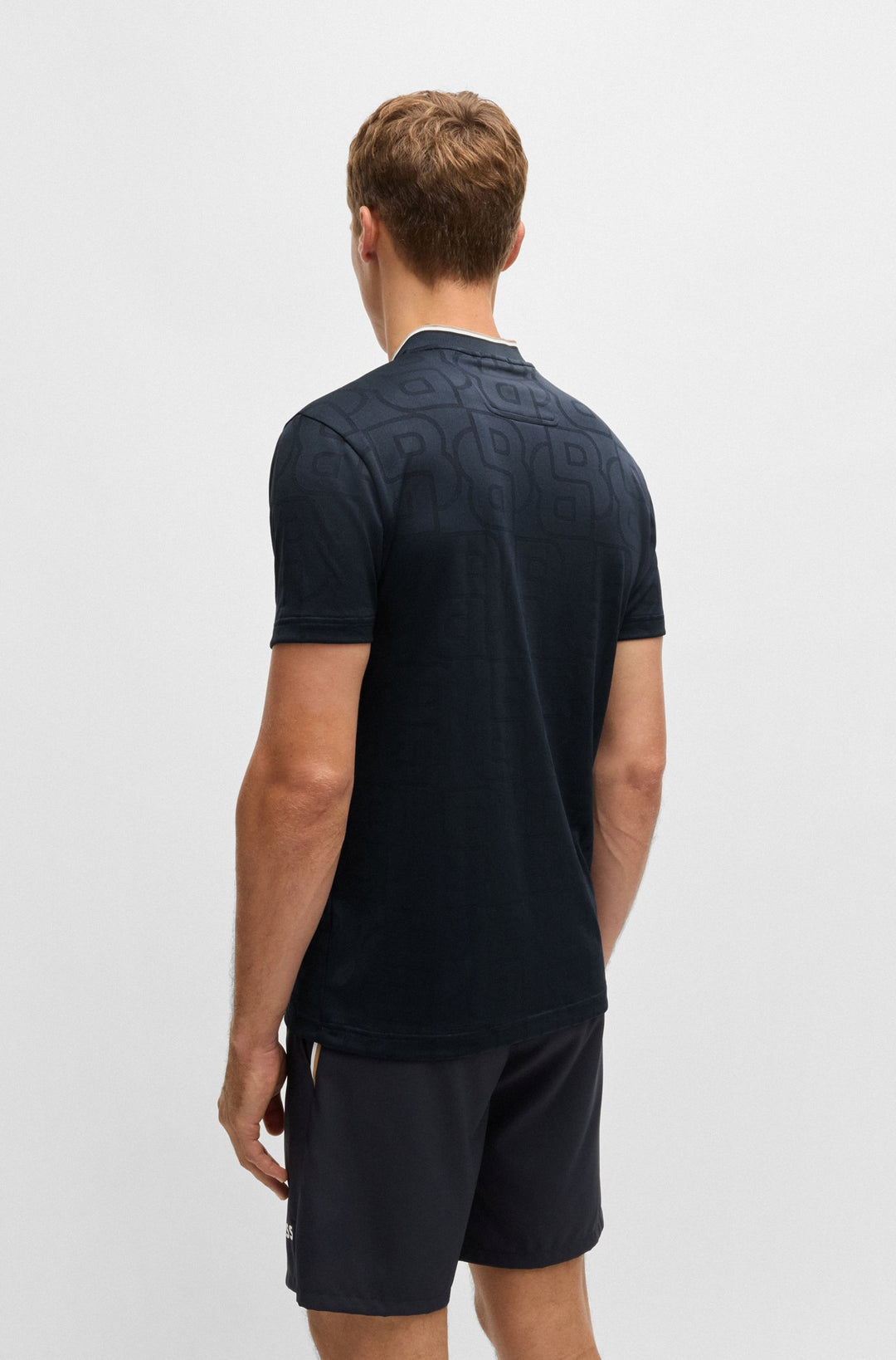 BOSS Polos Slim Fit in Polyester - PARIQ MB 7 10262749 01-50521973- Concorde Fashion#color_navy-410