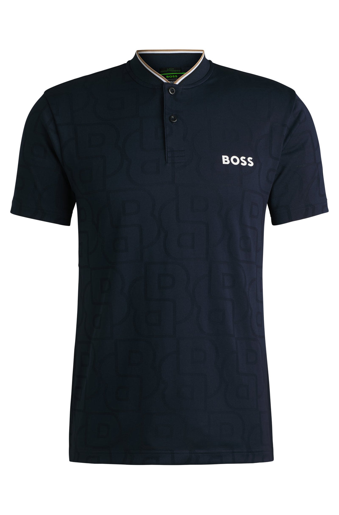 BOSS Polos Slim Fit in Polyester - PARIQ MB 7 10262749 01-50521973- Concorde Fashion#color_navy-410