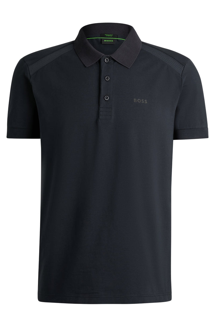 BOSS Polos Regular Fit in Cotton Mix - PADDY 4 10262779 01-50519855- Concorde Fashion#color_navy-402