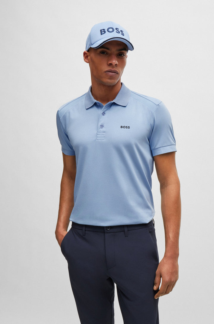 BOSS Polos Regular Fit in Cotton Mix - PADDY 4 10262779 01-50519855- Concorde Fashion#color_blue-498