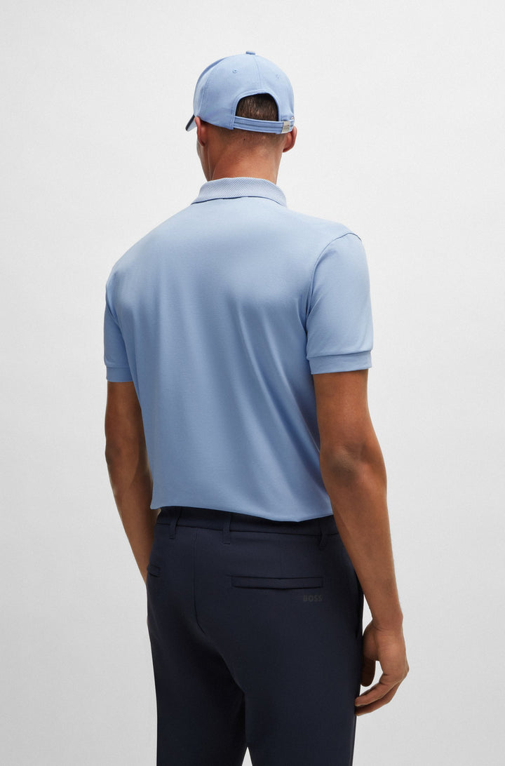 BOSS Polos Regular Fit in Cotton Mix - PADDY 4 10262779 01-50519855- Concorde Fashion#color_blue-498