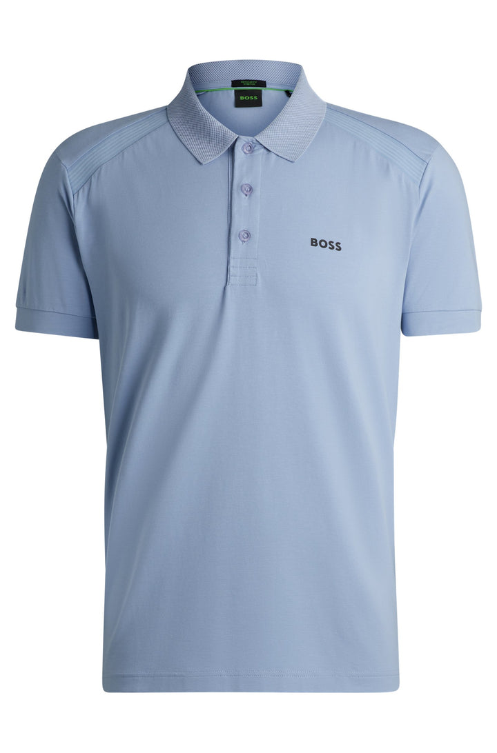 BOSS Polos Regular Fit in Cotton Mix - PADDY 4 10262779 01-50519855- Concorde Fashion#color_blue-498