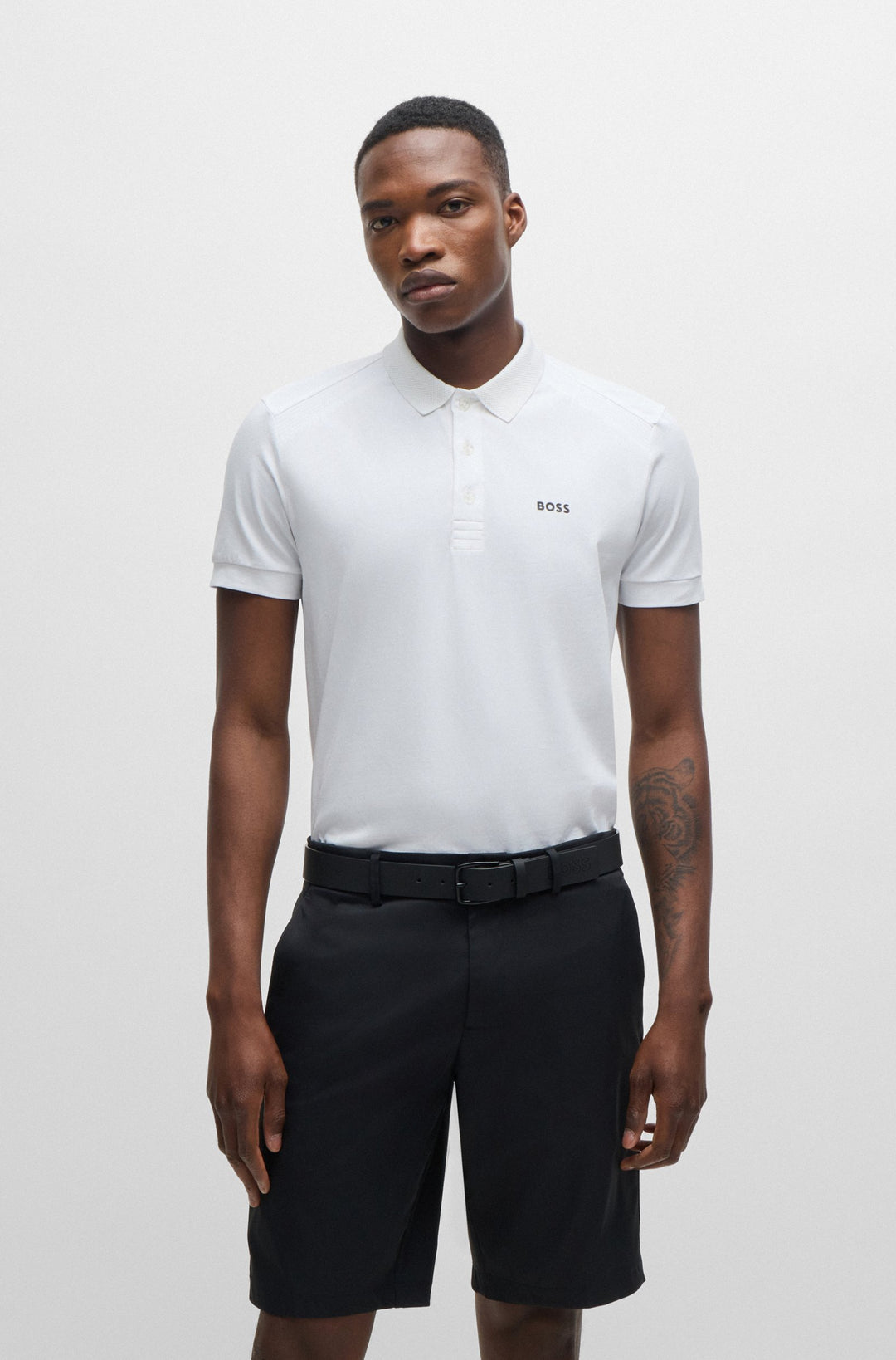 BOSS Polos Regular Fit in Cotton Mix - PADDY 4 10262779 01-50519855- Concorde Fashion#color_white-100