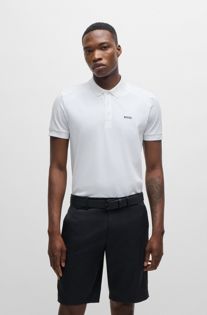 BOSS Polos Regular Fit in Cotton Mix - PADDY 4 10262779 01-50519855- Concorde Fashion#color_white-100