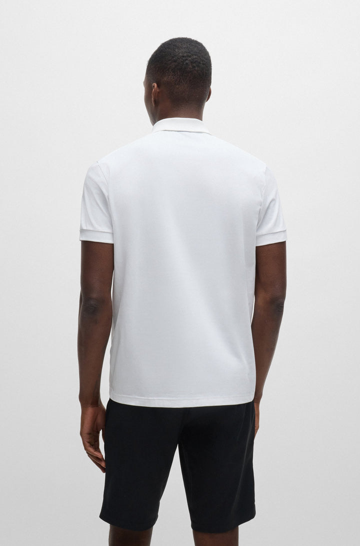 BOSS Polos Regular Fit in Cotton Mix - PADDY 4 10262779 01-50519855- Concorde Fashion#color_white-100
