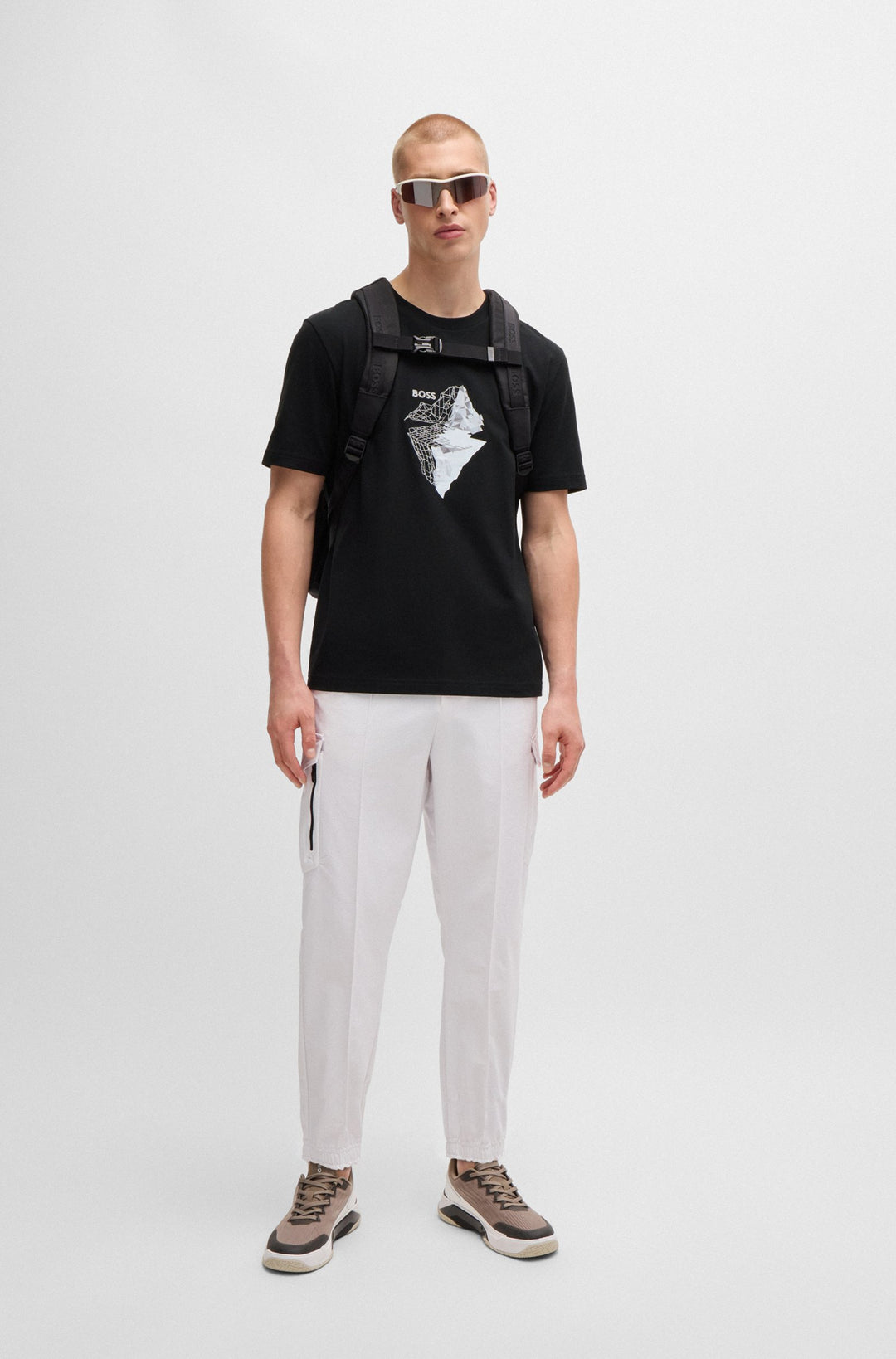 BOSS T-Shirts Regular Fit in Cotton Mix - TEE 8 10262779 01-50525148- Concorde Fashion#color_black-001
