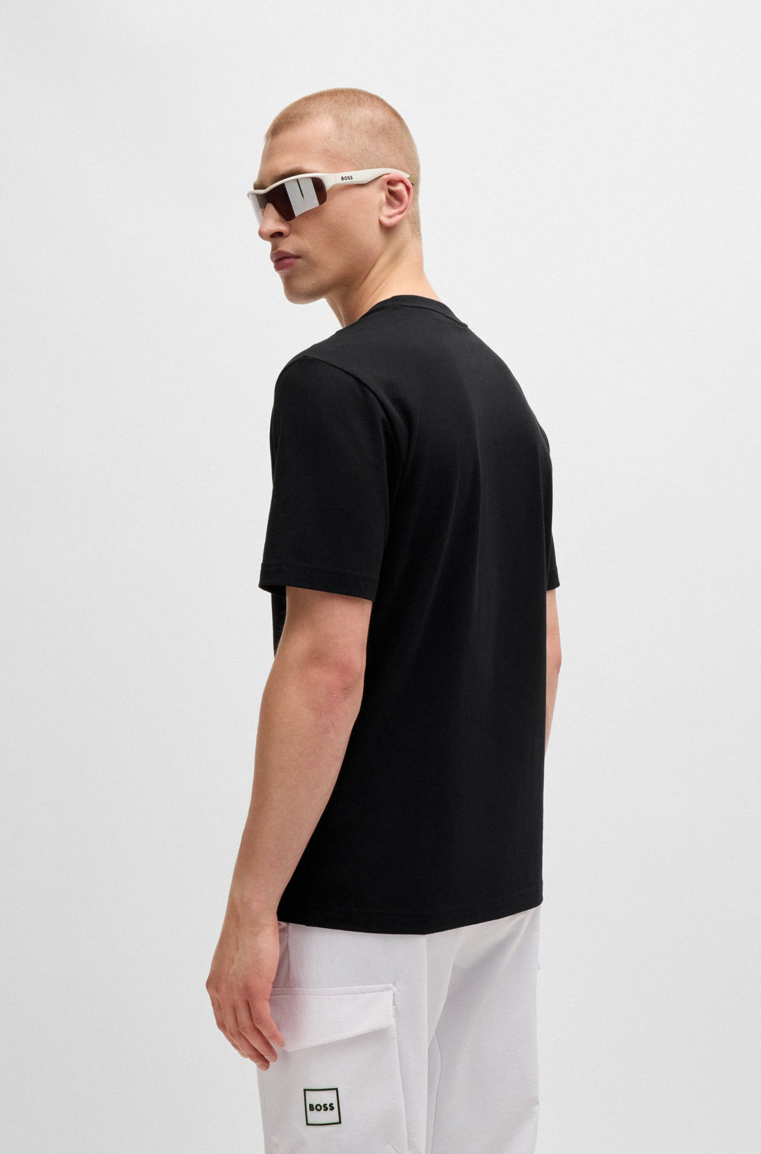 BOSS T-Shirts Regular Fit in Cotton Mix - TEE 8 10262779 01-50525148- Concorde Fashion#color_black-001