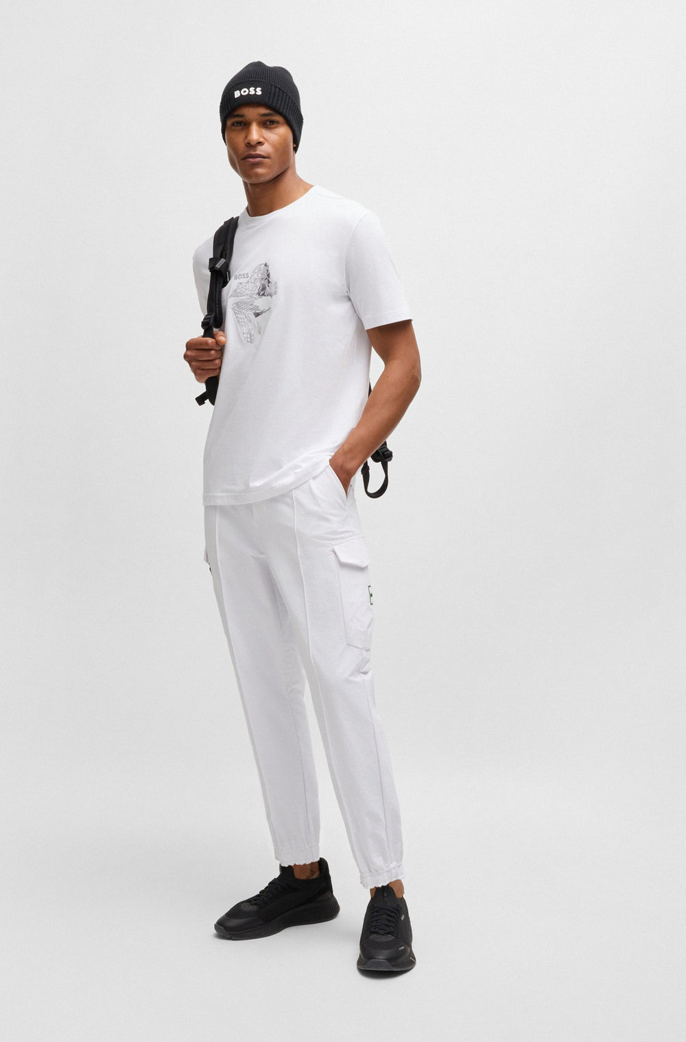 BOSS T-Shirts Regular Fit in Cotton Mix - TEE 8 10262779 01-50525148- Concorde Fashion#color_white-100