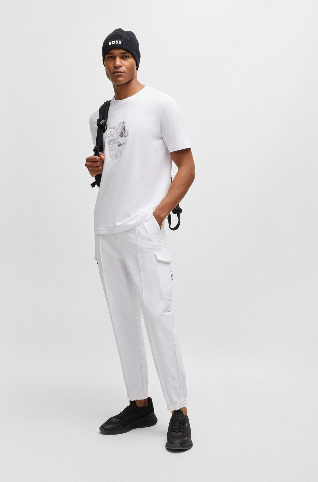 BOSS T-Shirts Regular Fit in Cotton Mix - TEE 8 10262779 01-50525148- Concorde Fashion#color_white-100