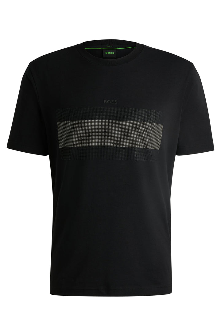BOSS T-Shirts Regular Fit in Cotton Mix - TEE 3 10262779 01-50525224- Concorde Fashion#color_black-001
