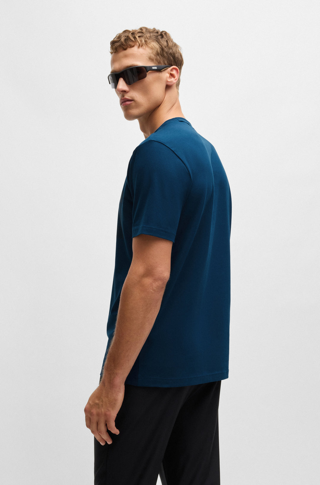 BOSS T-Shirts Regular Fit in Cotton Mix - TEE 3 10262779 01-50525224- Concorde Fashion#color_blue-494
