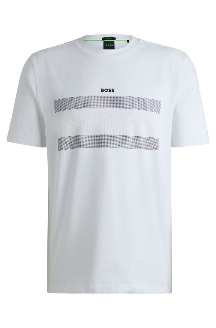 BOSS T-Shirts Regular Fit in Cotton Mix - TEE 3 10262779 01-50525224- Concorde Fashion#color_white-100