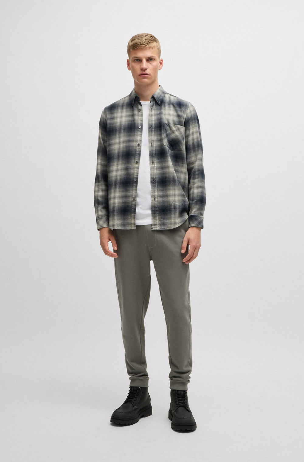 BOSS Casual Shirts Regular Fit in Cotton - RICKERT_M 10262803 01-50524875- Concorde Fashion#color_grey-076
