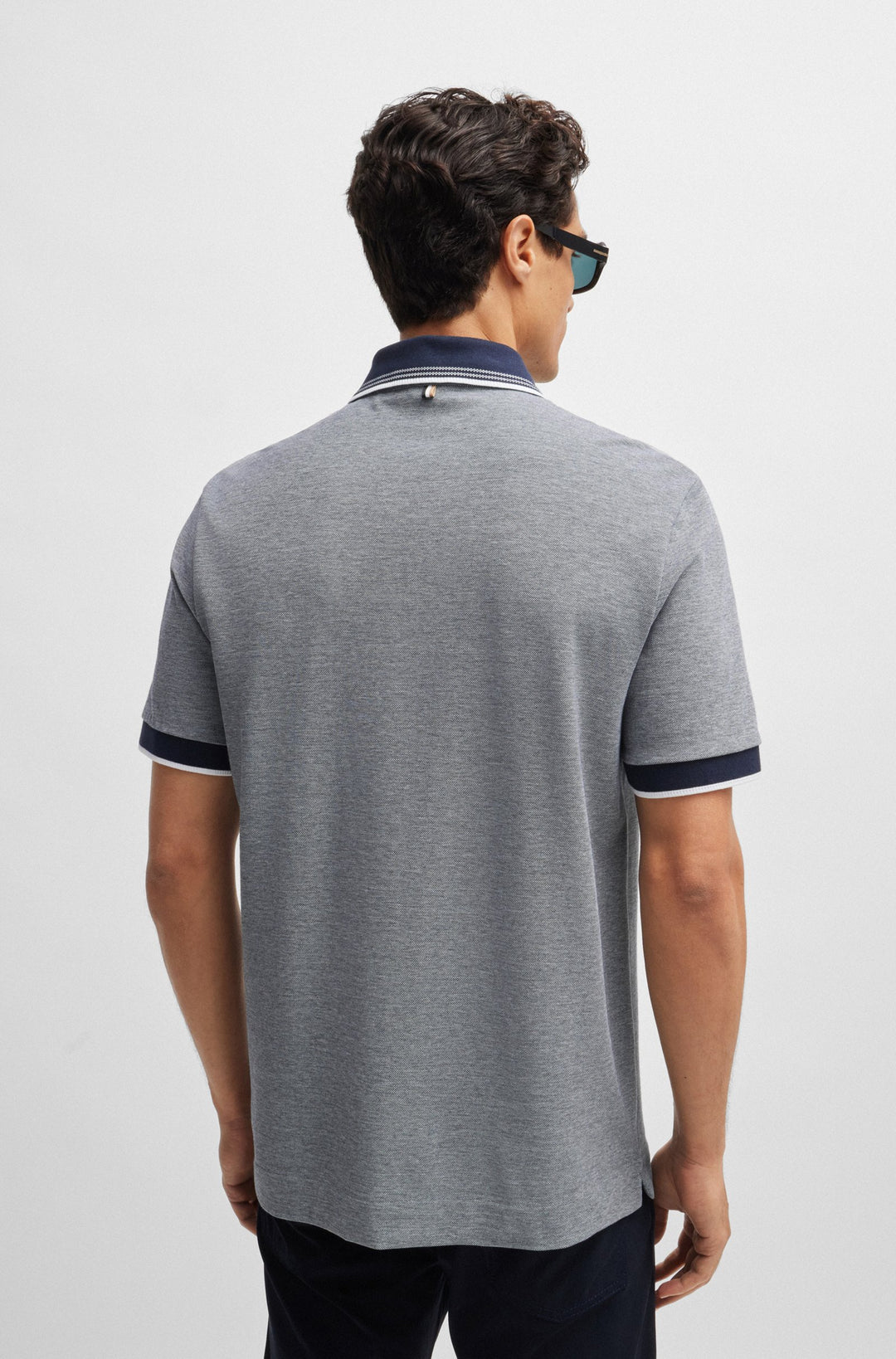BOSS Polos Regular Fit in Cotton - H-PROUT 141 10262902 01-50521116- Concorde Fashion#color_navy-404
