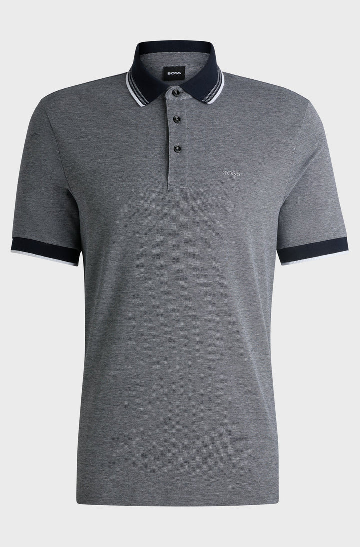 BOSS Polos Regular Fit in Cotton - H-PROUT 141 10262902 01-50521116- Concorde Fashion#color_navy-404