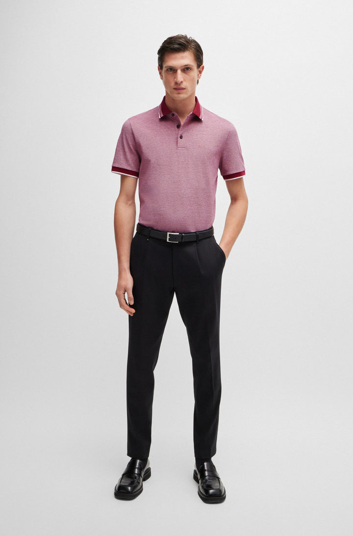 BOSS Polos Regular Fit in Cotton - H-PROUT 141 10262902 01-50521116- Concorde Fashion#color_red-605