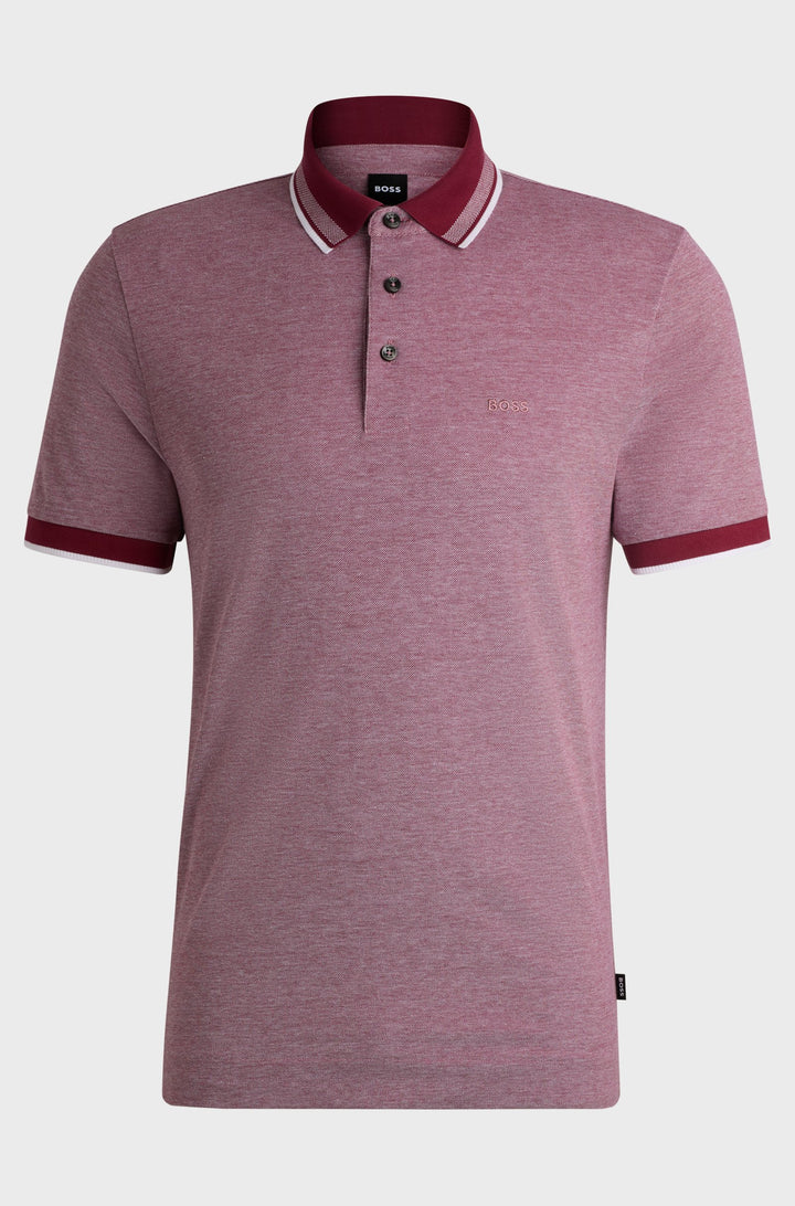 BOSS Polos Regular Fit in Cotton - H-PROUT 141 10262902 01-50521116- Concorde Fashion#color_red-605