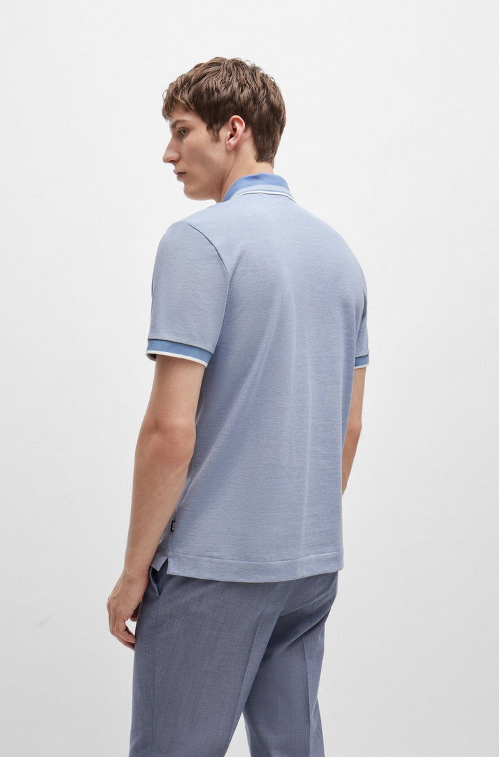 BOSS Polos Regular Fit in Cotton - H-PROUT 141 10262902 01-50521116- Concorde Fashion#color_blue-490