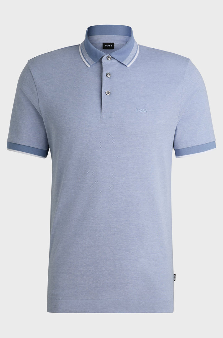 BOSS Polos Regular Fit in Cotton - H-PROUT 141 10262902 01-50521116- Concorde Fashion#color_blue-490