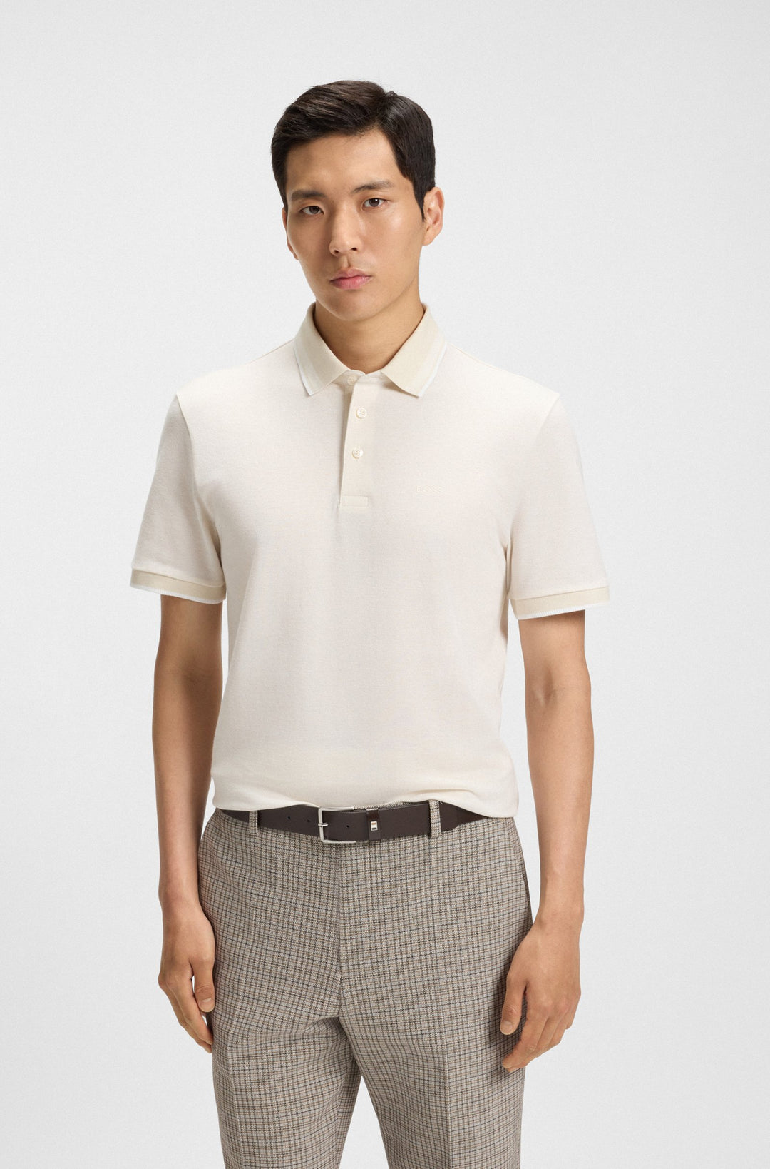 BOSS Polos Regular Fit in Cotton - H-PROUT 141 10262902 01-50521116- Concorde Fashion#color_white-131