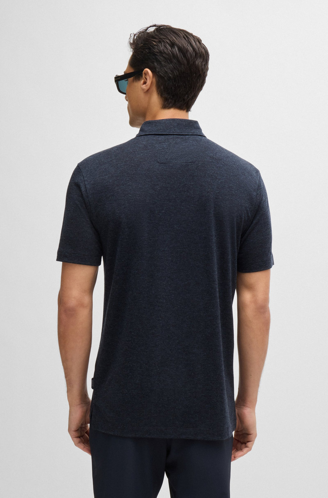 BOSS Polos Slim Fit in Wool Mix - P-PITTON 62 10262903 01-50518767- Concorde Fashion#color_navy-404