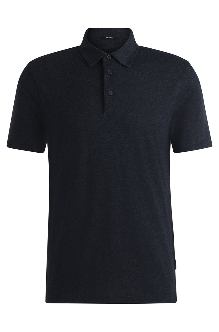 BOSS Polos Slim Fit in Wool Mix - P-PITTON 62 10262903 01-50518767- Concorde Fashion#color_navy-404