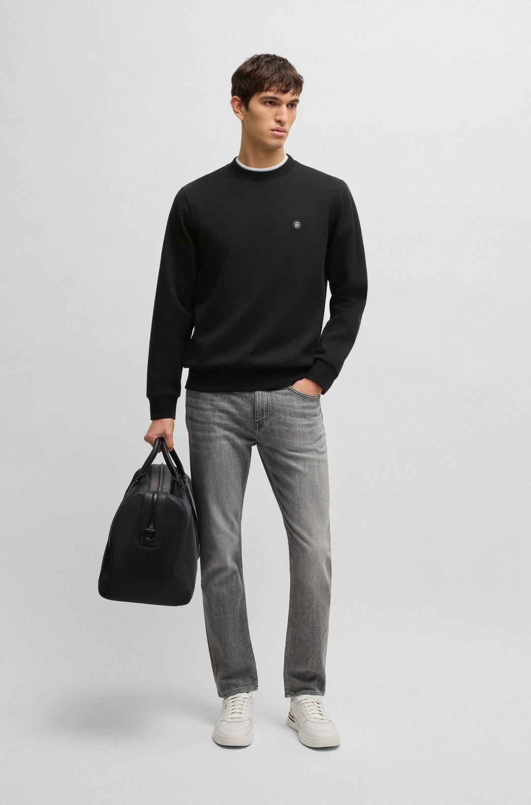BOSS Sweatshirts Regular Fit in Cotton Mix - C-SHARPE 01 10262912 01-50520302- Concorde Fashion#color_black-001
