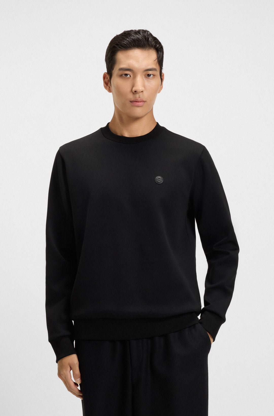 BOSS Sweatshirts Regular Fit in Cotton Mix - C-SHARPE 01 10262912 01-50520302- Concorde Fashion#color_black-002