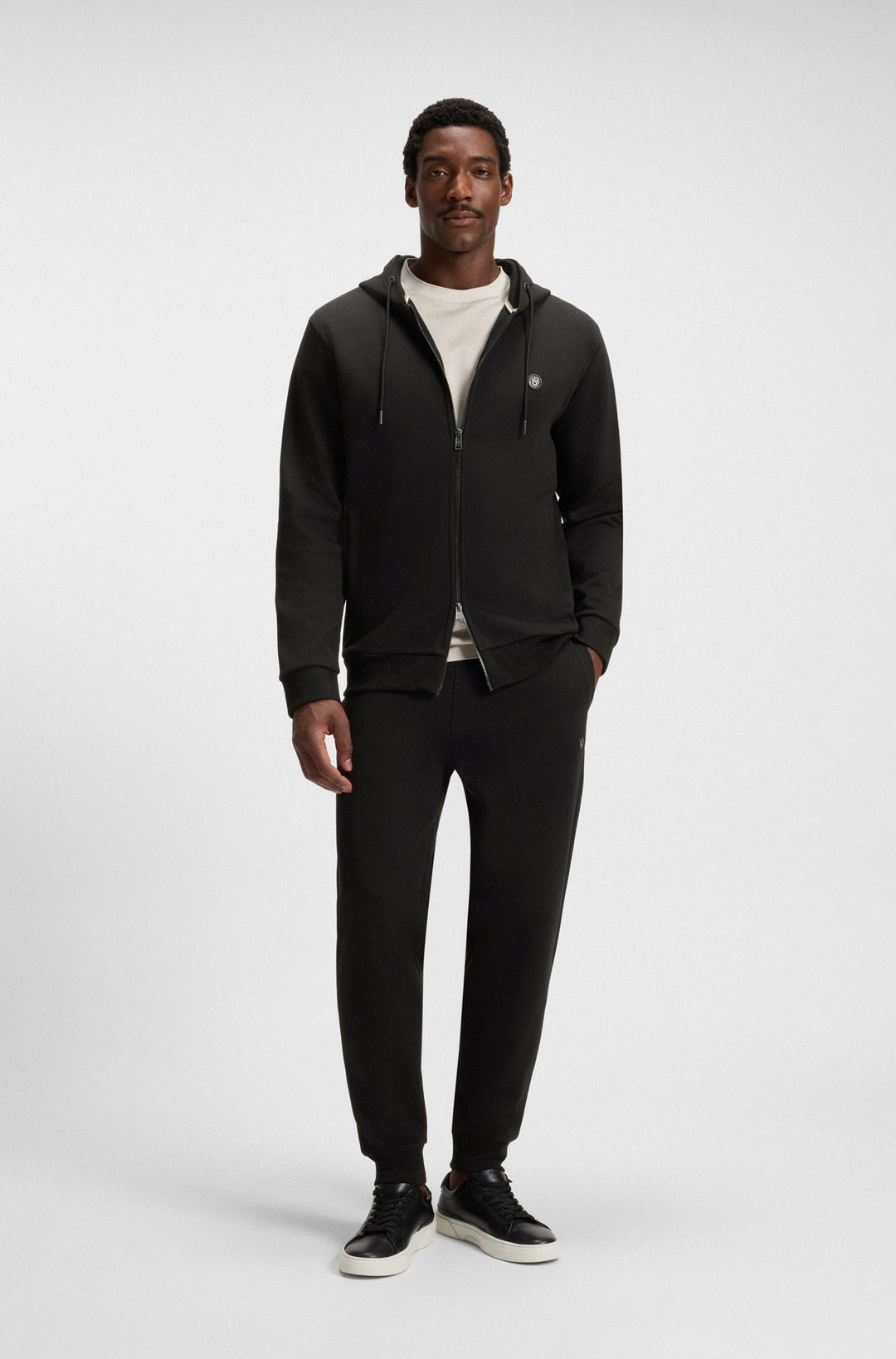 BOSS Jogging Pants Regular Fit in Cotton Mix - C-LOCSIN 01 10262912 01-50520322- Concorde Fashion#color_black-002
