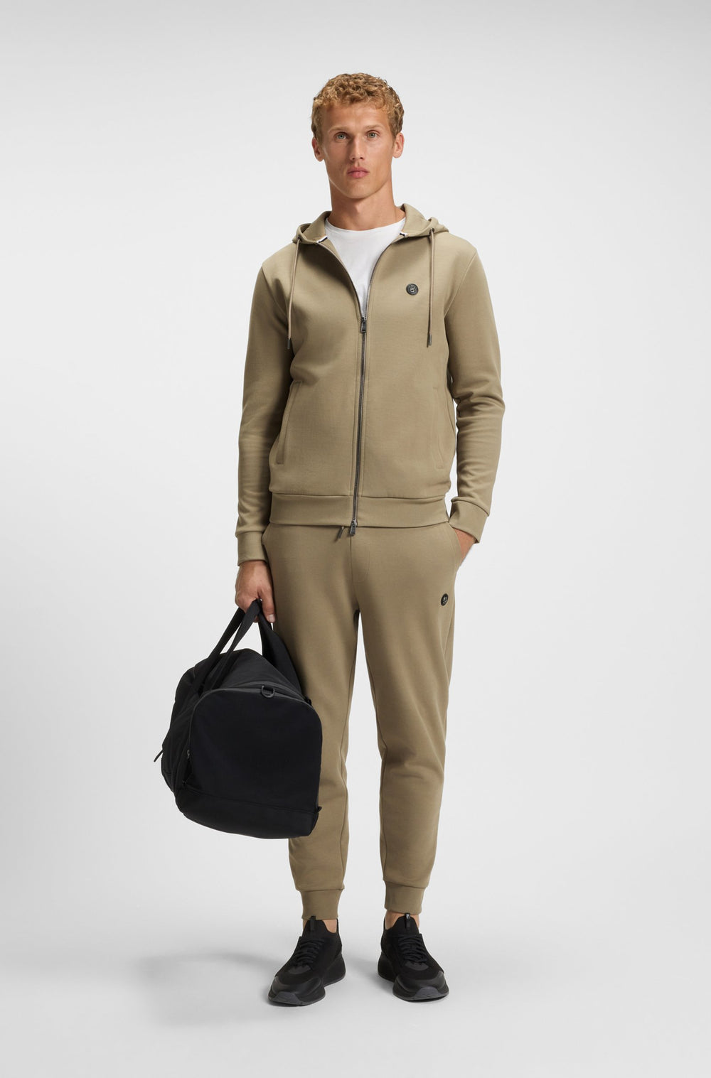 BOSS Jogging Pants Regular Fit in Cotton Mix - C-LOCSIN 01 10262912 01-50520322- Concorde Fashion#color_brown-245
