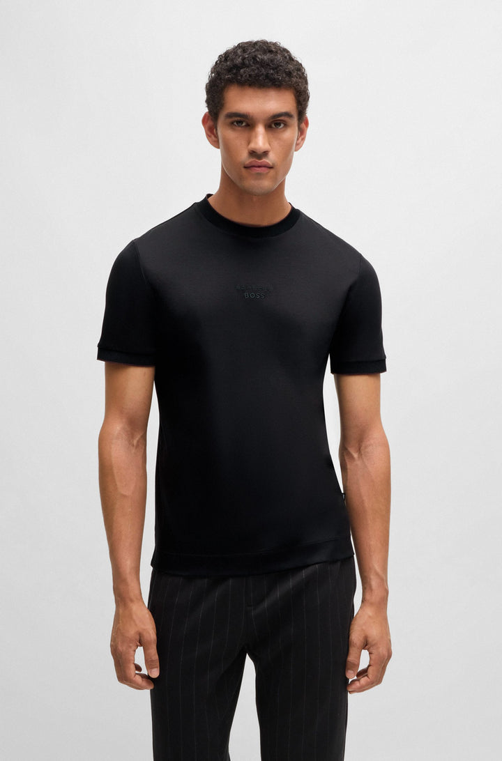 BOSS T-Shirts Regular Fit in Cotton - H-THOMPSON 40_PS 10262914 01-50518631- Concorde Fashion#color_black-001