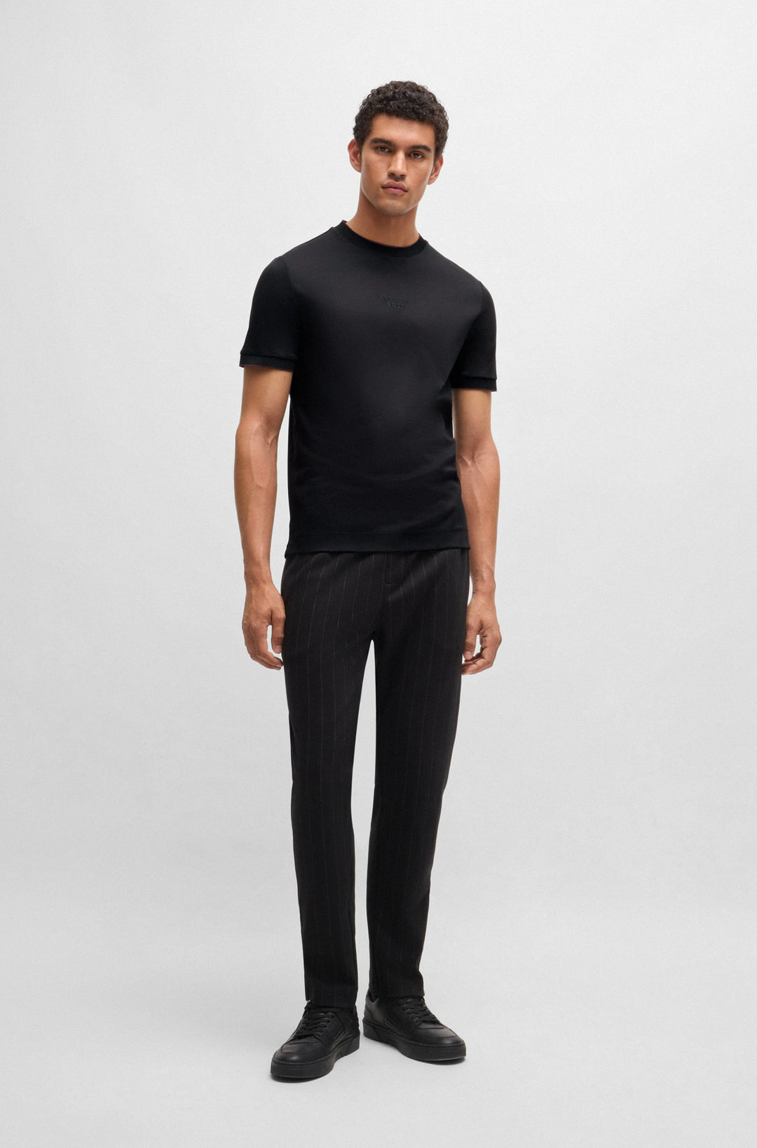 BOSS T-Shirts Regular Fit in Cotton - H-THOMPSON 40_PS 10262914 01-50518631- Concorde Fashion#color_black-001