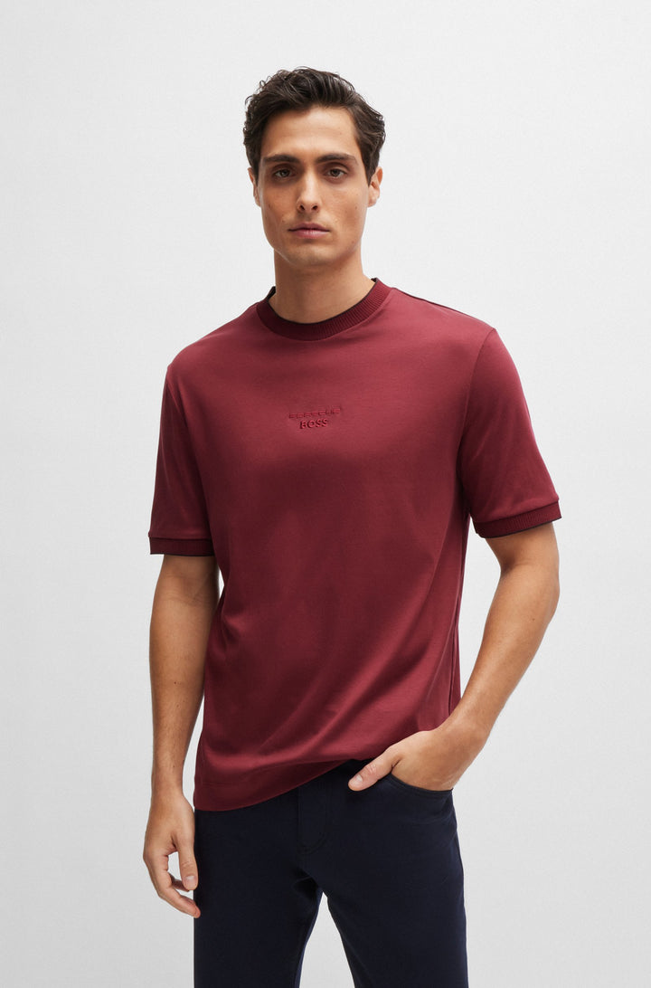 BOSS T-Shirts Regular Fit in Cotton - H-THOMPSON 40_PS 10262914 01-50518631- Concorde Fashion#color_red-605