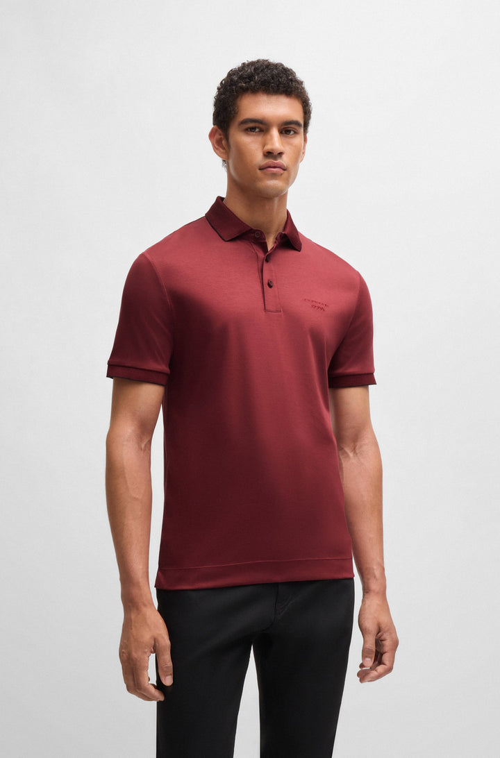 BOSS Polos Regular Fit in Cotton - H-PROUT 400_PS 10262914 01-50519931- Concorde Fashion#color_red-605