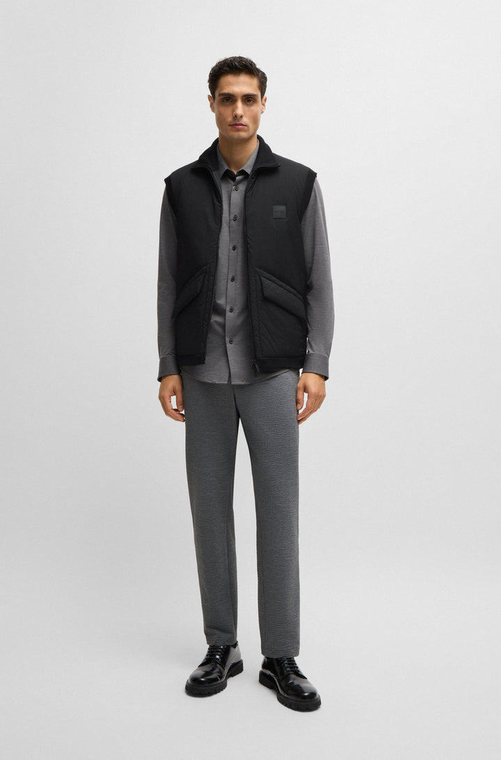 BOSS Vests Regular Fit in Polyester Mix - P-DRAGONE 10262936 01-50522509- Concorde Fashion#color_black-001