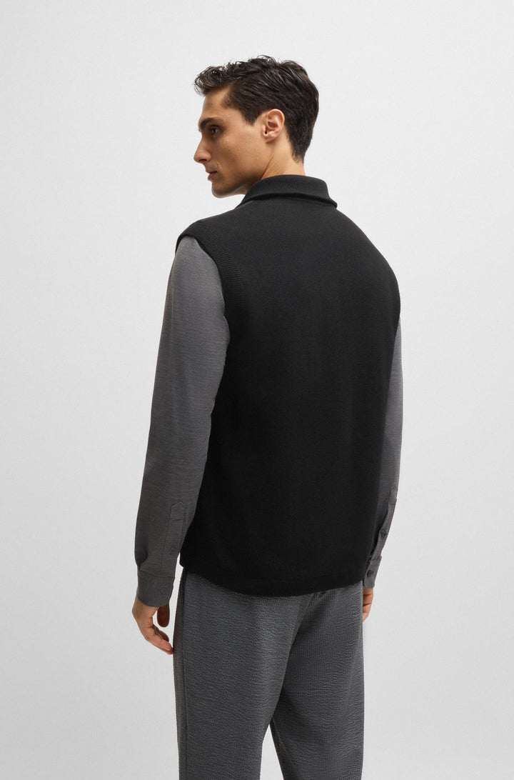BOSS Vests Regular Fit in Polyester Mix - P-DRAGONE 10262936 01-50522509- Concorde Fashion#color_black-001
