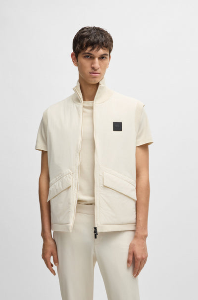 BOSS Vests Regular Fit in Polyester Mix - P-DRAGONE 10262936 01-50522509- Concorde Fashion#color_white-131