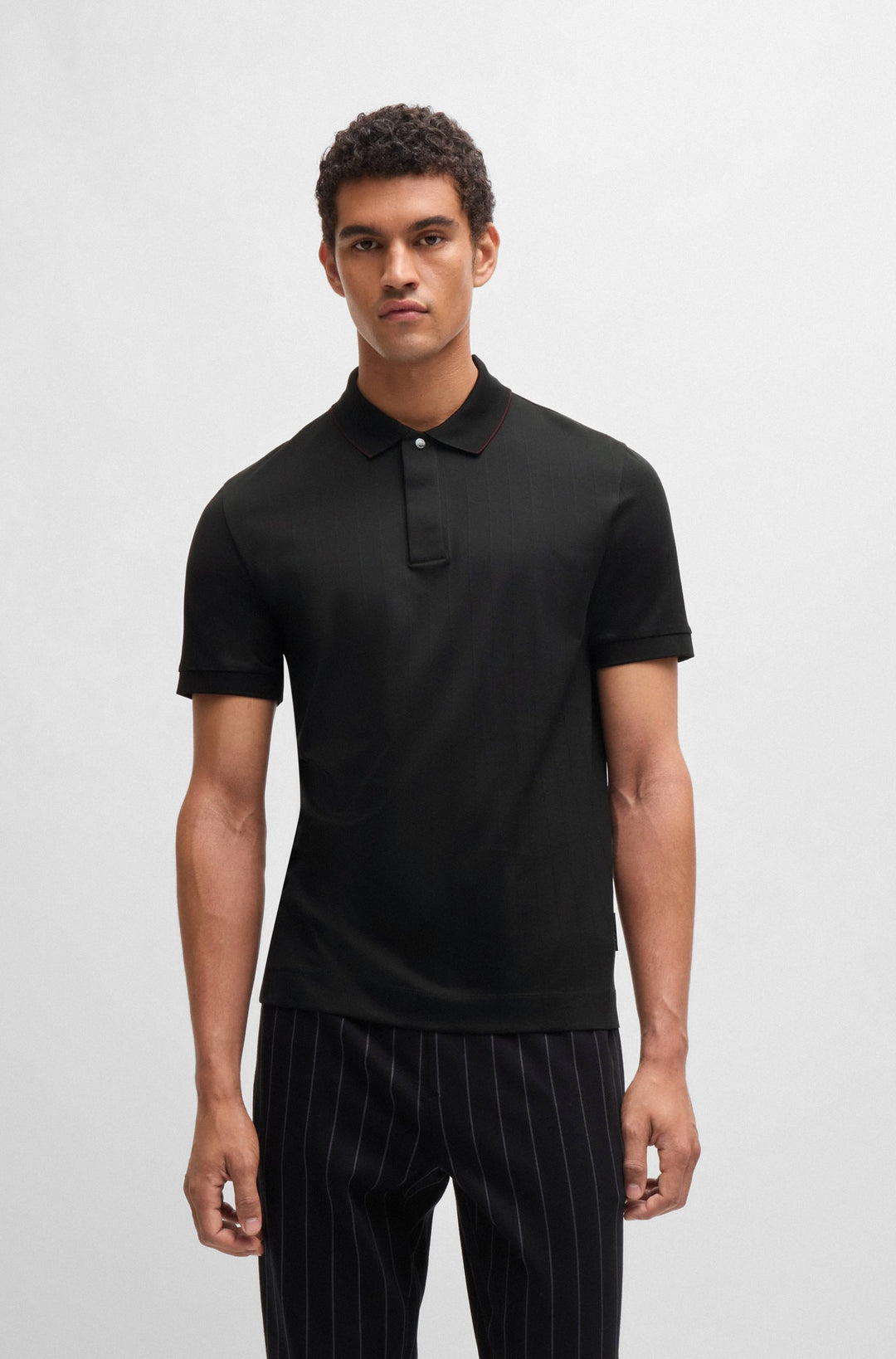 BOSS Polos Regular Fit in Cotton - C-PARLAY 400_PS 10262966 01-50518626- Concorde Fashion#color_black-001