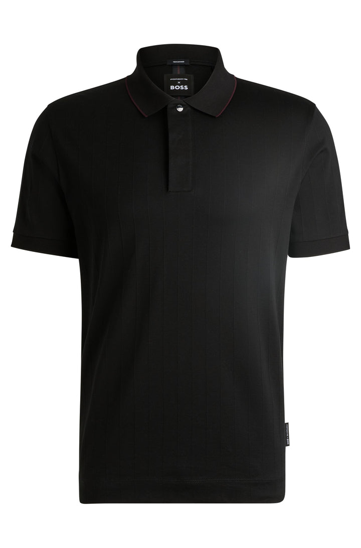 BOSS Polos Regular Fit in Cotton - C-PARLAY 400_PS 10262966 01-50518626- Concorde Fashion#color_black-001